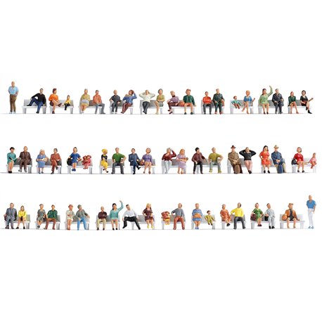 Sitting People (60) Mega economy figure set