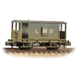 MR 20T Brake Van with Duckets LMS Grey [W]