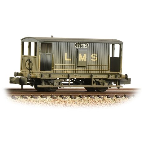 MR 20T Brake Van with Duckets LMS Grey [W]