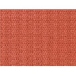 HO Plastic sheet 200x100mm - (2) Red tiles