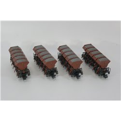 Roco 24008 A Four Wagon Set of Side Tipping Wagon 4-teilig. Used. N Gauge