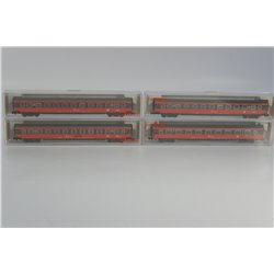 Fleischmann 8158 and 8159 Type Bmz 1st and 2nd class IC/EC coach of the +ûBB. Used. N Gauge