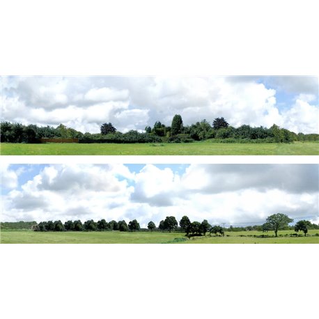 Countryside (pack B) 2 x 5' x 15" premium OO gauge backscene