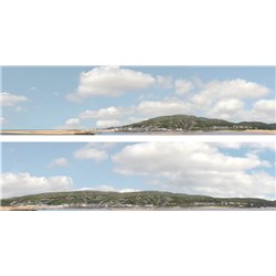 Bay View 2 x 5' x 15" premium OO gauge backscene