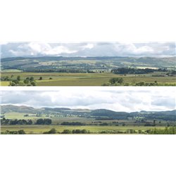 Hills & Dales (pack B) 2 x 5' x 15" premium OO gauge backscene