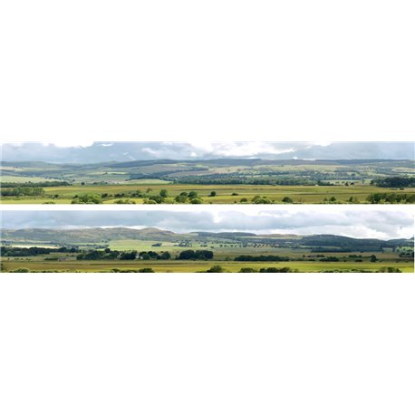 Hills and Dales (pack B) 2 x 5' x 15" premium OO gauge backscene