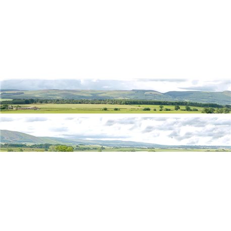 Hills and Dales (pack D) 2 x 5' x 15" premium OO gauge backscene