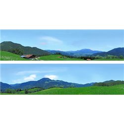 Bavaria (pack A) 2 x 5' x 15" premium OO gauge backscene