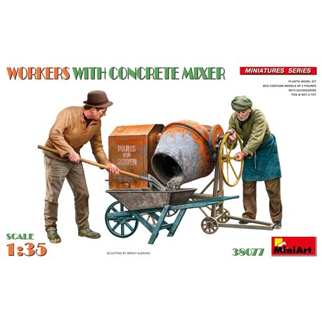 Workers with Concrete Mixer - 1:35 model kit