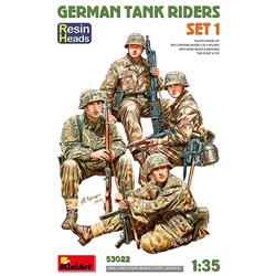 German Tank Riders Set 1. Resin Heads - 1:35 model kit