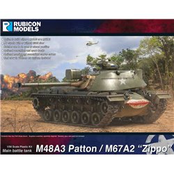 M48A3 Patton/M67A2 Zippo - 1:56 model kit