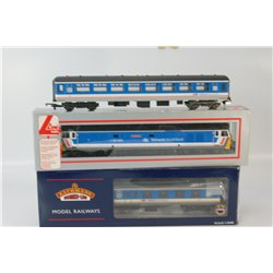 Lima Class 50 Network Southeast plus two Network Southeast coaches. Used. OO Gauge