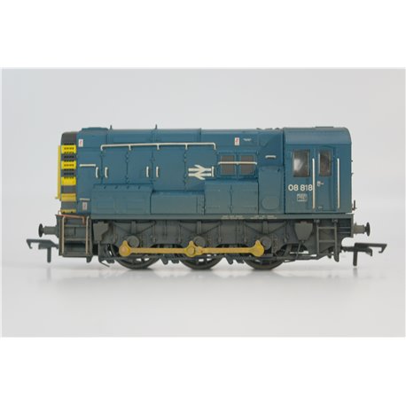 Bachmann 32-115B Class 08 BR Blue Wasp Stripes (Weathered) DCC Fitted. Used. OO Gauge