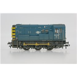 Bachmann 32-115B Class 08 in BR Blue, Wasp Stripes Weathered. OO Gauge USED