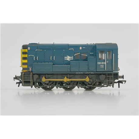 Bachmann 32-115B Class 08 in BR Blue, Wasp Stripes Weathered. OO Gauge USED