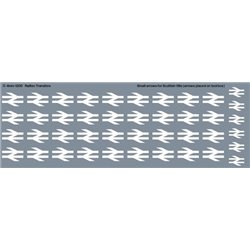 Railtec 4mm-1200 4mm BR TOPS loco double arrows: white