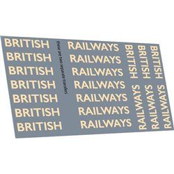 Railtec 4mm-4102 4mm BRITISH RAILWAYS 8 inch text branding: steam locos