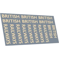 Railtec 4mm-4103 4mm BRITISH RAILWAYS 9 inch text branding: steam locos