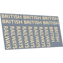 Railtec 4mm-4104 4mm BRITISH RAILWAYS 10 inch text branding: steam locos