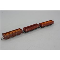 Marklin Mini-Club 81782 3 X Covered goods wagon RM 628 H.F. WIEBE a. Used. Z GaugeGauge