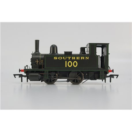 Dapol 4S-018-008 LSWR Class B4 0-4-0T 100 in SR lined black. Used. OO Gauge