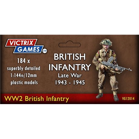 British Infantry and Heavy Weapons (x184) - 1:144 model kit (12 mm)