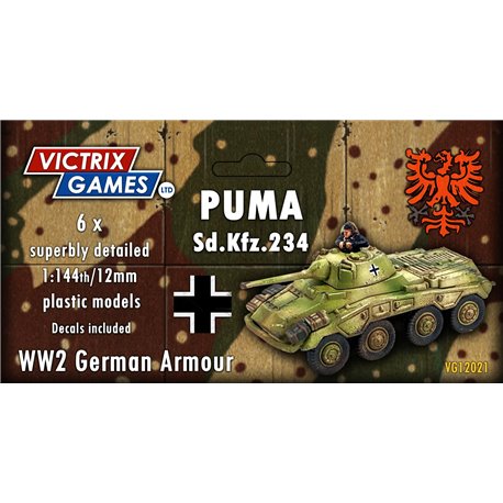 Sd.Kfz. 234/2 Puma (x6) - 1:144 model kit (12 mm)