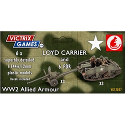 Loyd Carrier and 6pdr + crews (x6) - 1:144 model kit (12 mm)