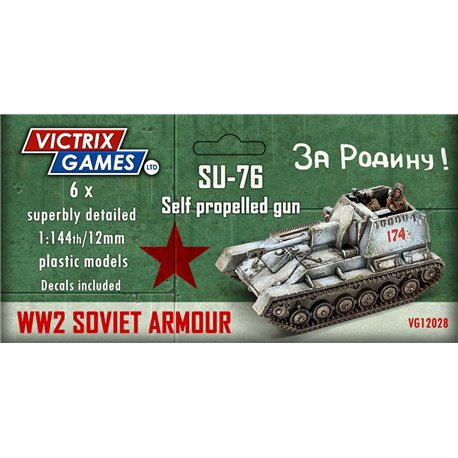 SU76 + Crew (x6) - 1:144 model kit (12 mm)