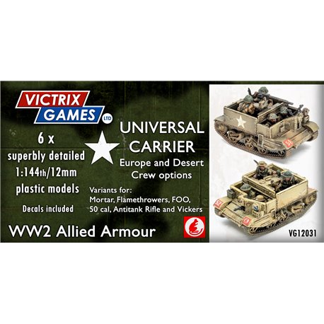 Universal Carrier (x6) + crew - 1:144 model kit (12 mm)