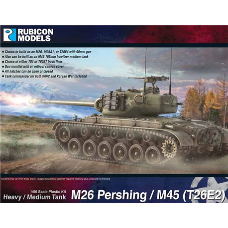 M26 Pershing/M45 Heavy / Medium Tank - 1:56 scale (28mm) model kit