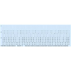 Railtec 4mm-1002 Numeric/alphabet sheet: black BR scale 1" - 3" for OO gauge