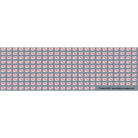 Railtec 4mm-1052 Overhead warning electrification flashes: 1980-90s