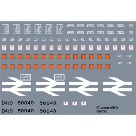 Railtec 4mm-1250 Class 50 detail pack (BR blue)