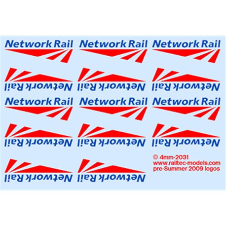 Railtec 4mm-2031 Network Rail logos: pre 2009