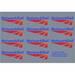 Railtec 4mm-2033 Network Rail logos: post 2009 (small standard size)