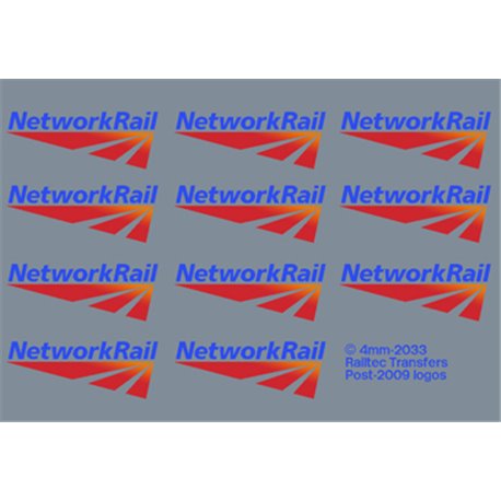 Railtec 4mm-2033 Network Rail logos: post 2009 (small standard size)