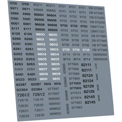 Railtec 4mm-2042 Network Rail numbers - coaches INCL DVTs