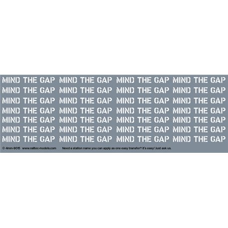 Railtec 4mm-9015 Mind The Gap: white (suits station platform)