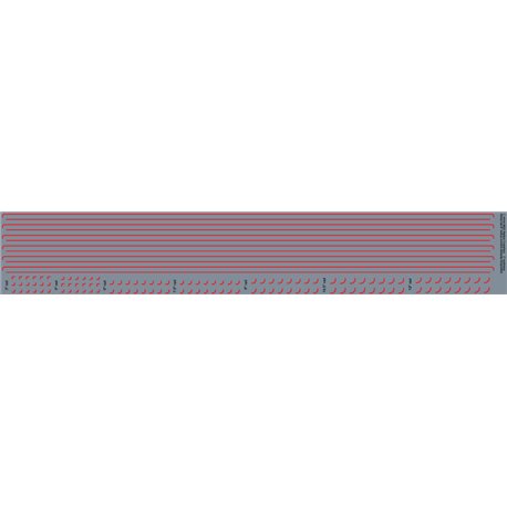 Railtec 4mm-9521 1" red lining (0.33mm thick)