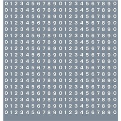 Railtec All-0026 Numeric/alphabet sheet: white BR numbering (2mm high)
