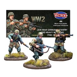 WWII German Infantry & Heavy Weapons - 1/56 (28mm) Figures set (x44)