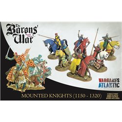 Mounted Knights (1150-1320) - 1:56 (28mm) figures kit (x12)