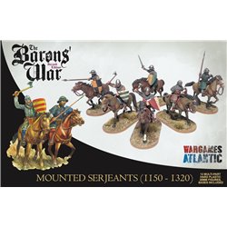 Mounted Serjeants (1150-1320) - 1:56 (28mm) figures kit (x12)