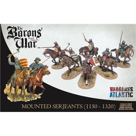 Mounted Serjeants (1150-1320) - 1:56 (28mm) figures kit (x12)