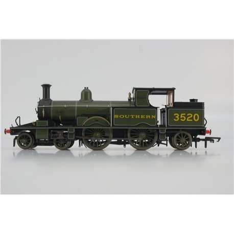 Oxford Rail OR76AR006 Class 415 Adams Radial 4-4-2T 3520 in Southern Railway green. Used. OO Gauge