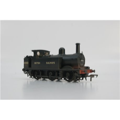 Bachmann Branchline 31-434 Class 1F 'Half Cab' 0-6-0T 41803 in BR black with British Railways lettering. Used. OO Gauge