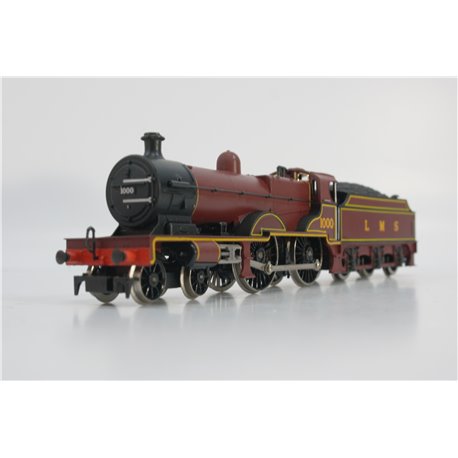 Hornby R376 Class 4P 4-4-0 Compound 1000 in LMS Maroon (with smoke unit). Used. OO Gauge