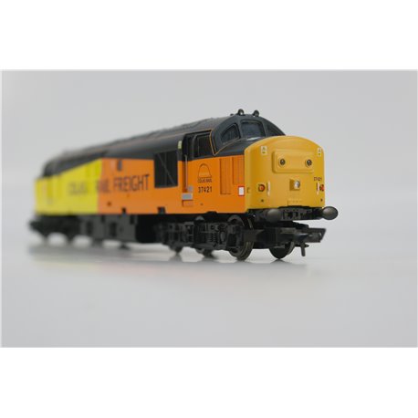 Hornby R30041TTS Class 37/4 37421 in Colas Rail Freight livery - Railroad plus range - TTS sound fitted. Used. OO Gauge 
