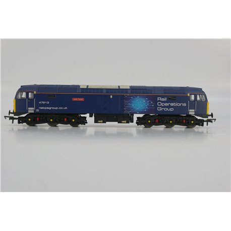 Hornby R30042TTS Class 47 47813 "Jack Frost" in Rail Operations Group livery - Railroad plus range - TTS sound fitted. Used. OO